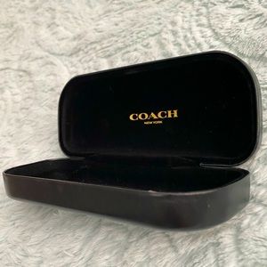 Coach glasses case - Black Leather